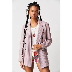 Free People Striped Blazer